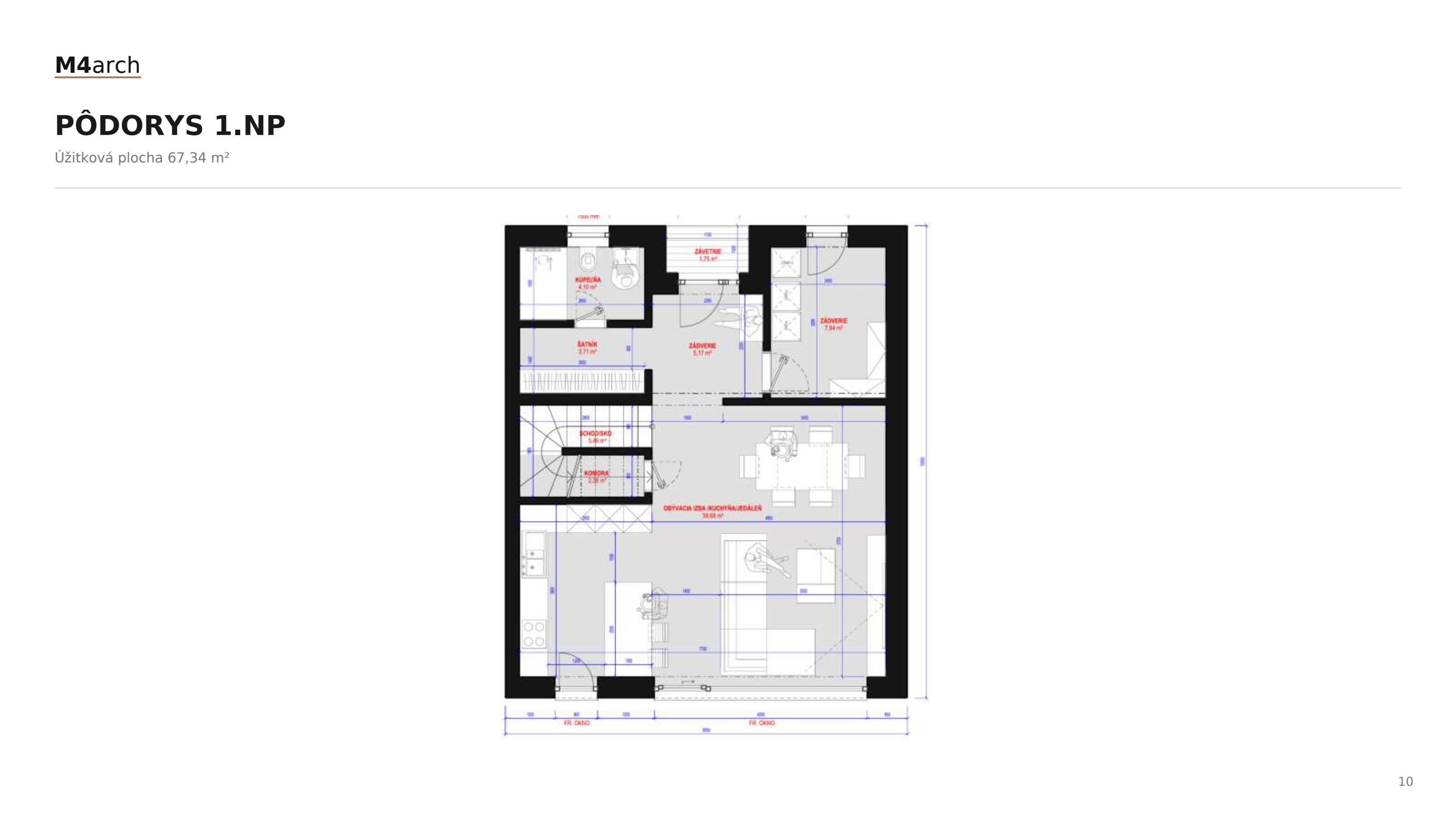Pôdorys 1. NP — Grovina Residences II