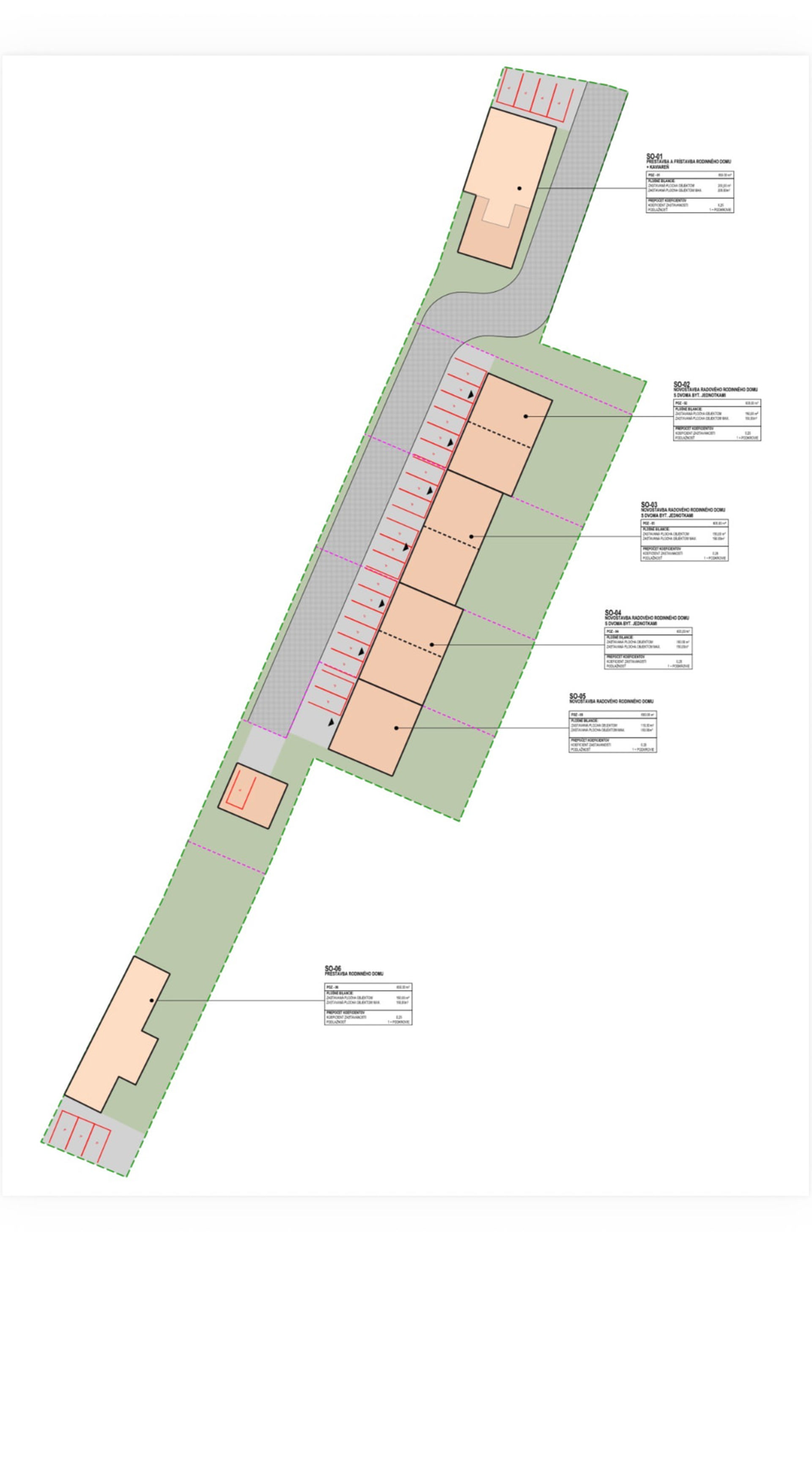 Situačný plán pozemku — Grovina Residences II